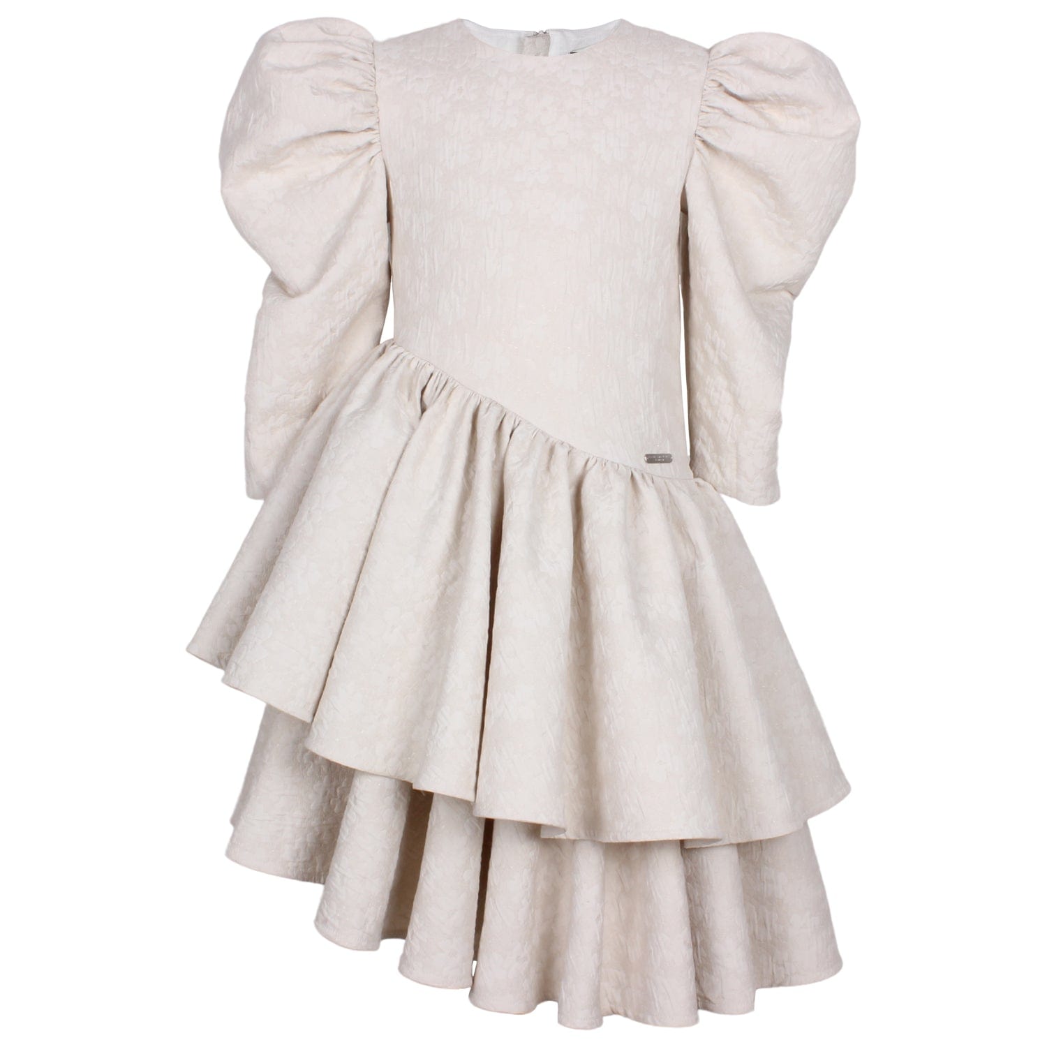 Little Madame Dress Creme Puff Flower