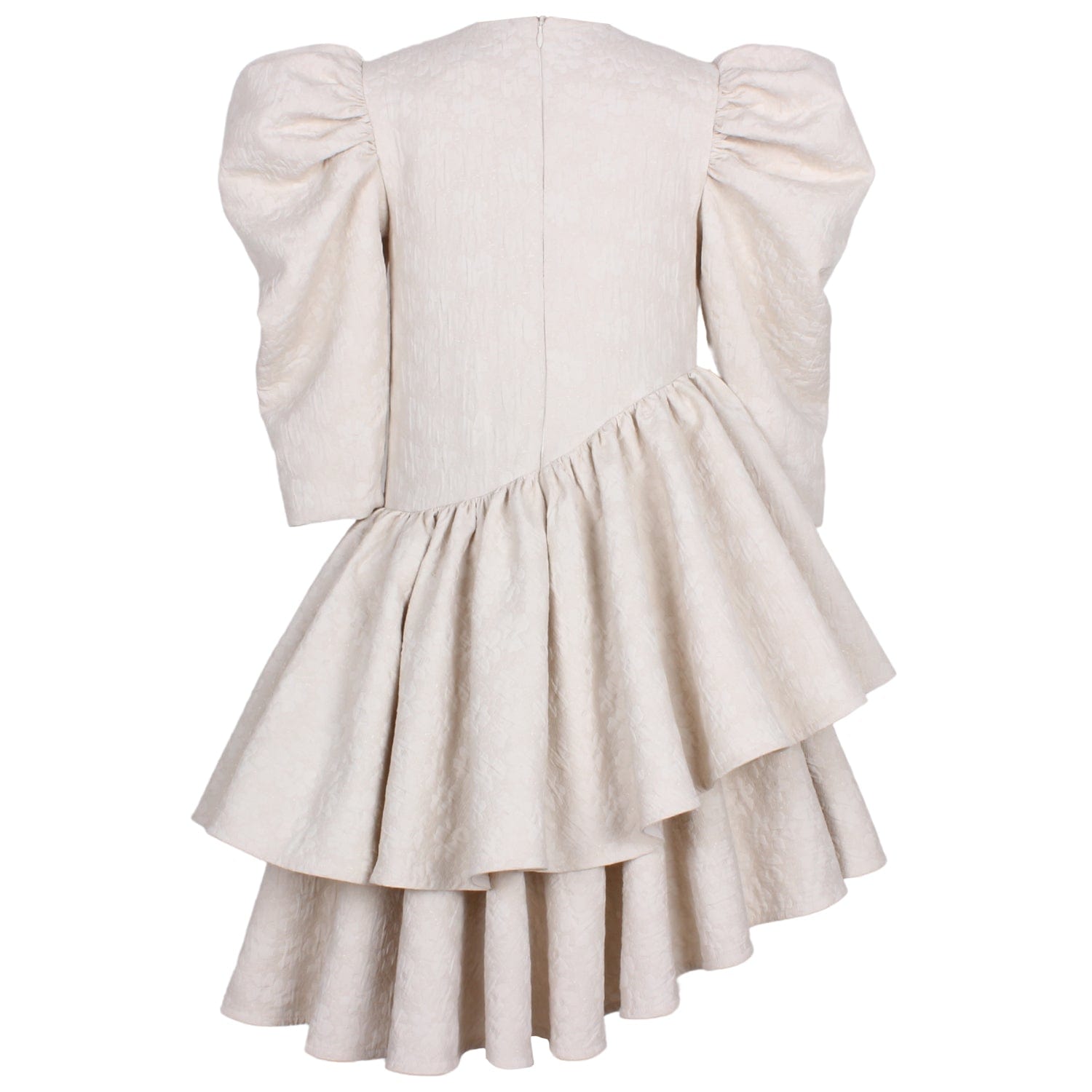 Little Madame Dress Creme Puff Flower