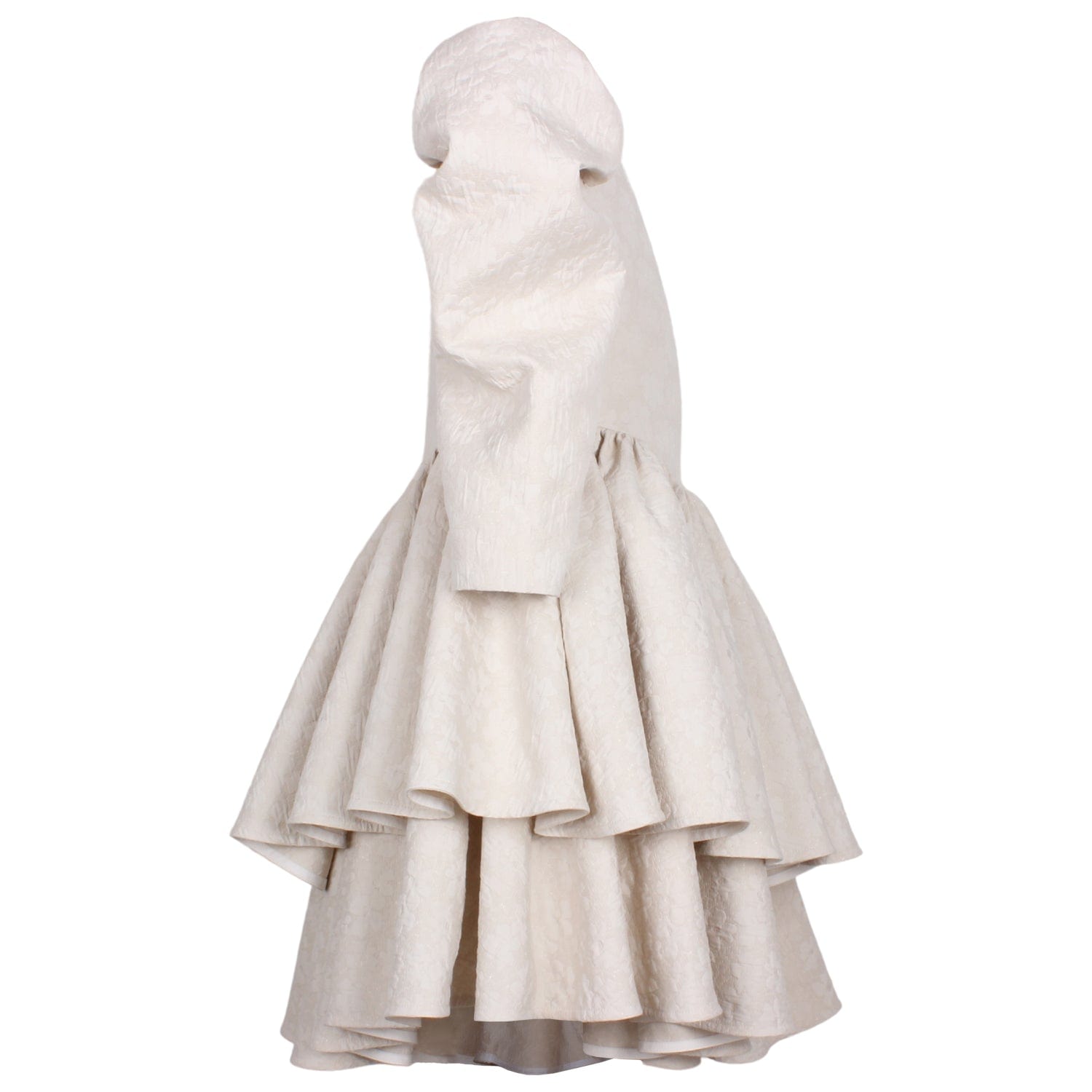 Little Madame Dress Creme Puff Flower