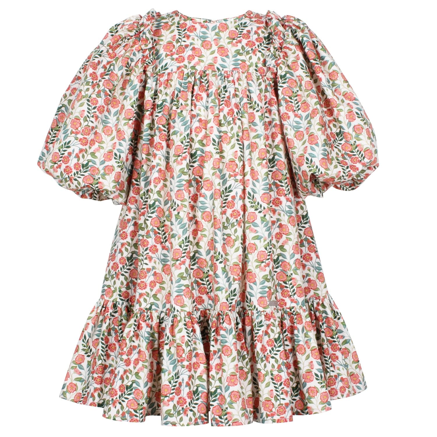 Jessie & James Girls Red Flower A-Line Dress