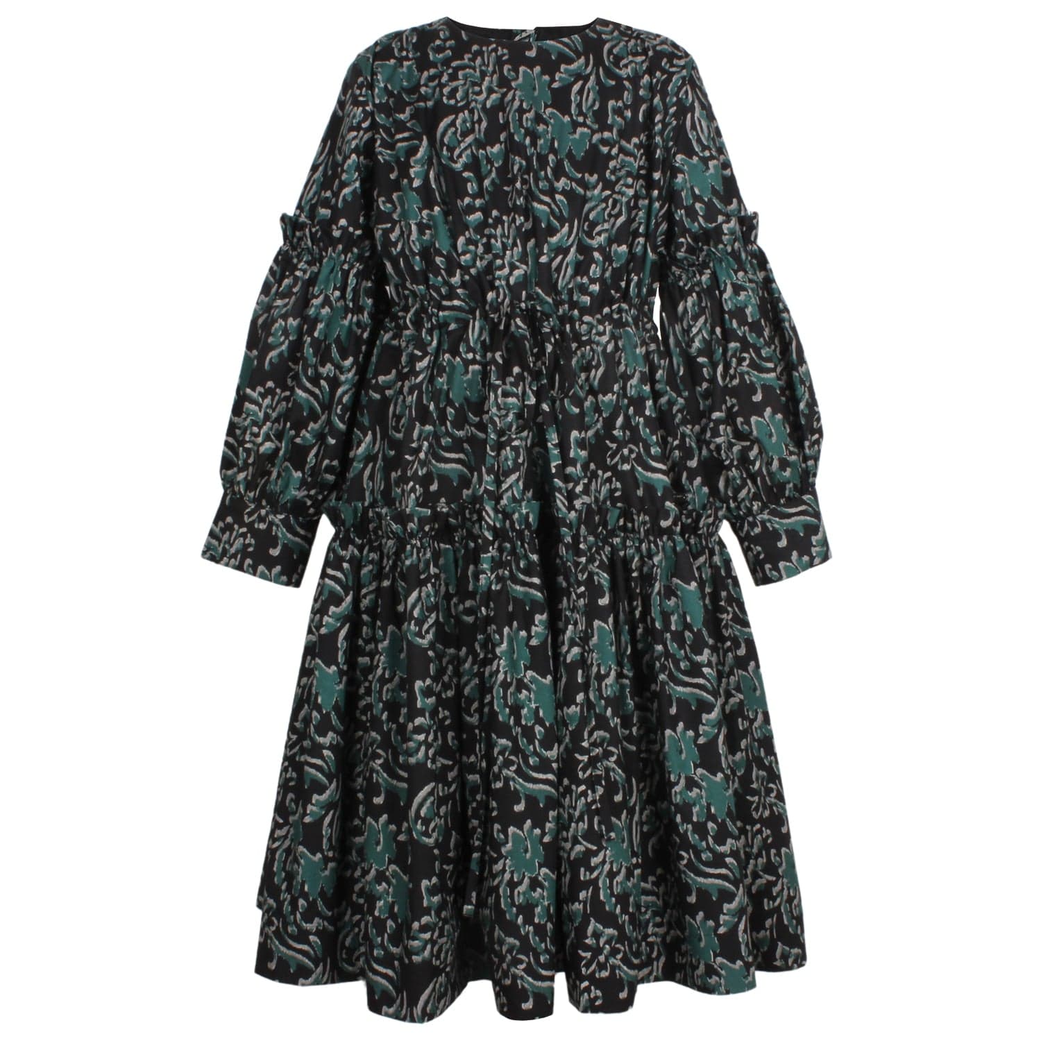 Pookie Dress Green Abstract Flower 6YRS SAMPLE