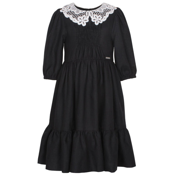 Rae Dress Black Linen 6YRS SAMPLE