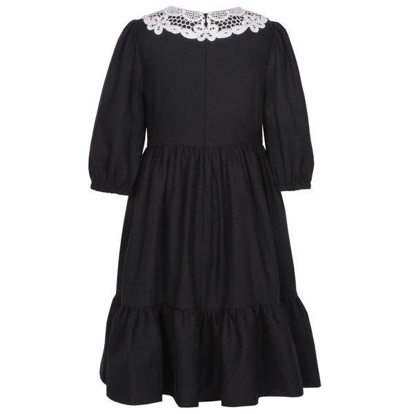 Rae Dress Black Linen 6YRS SAMPLE