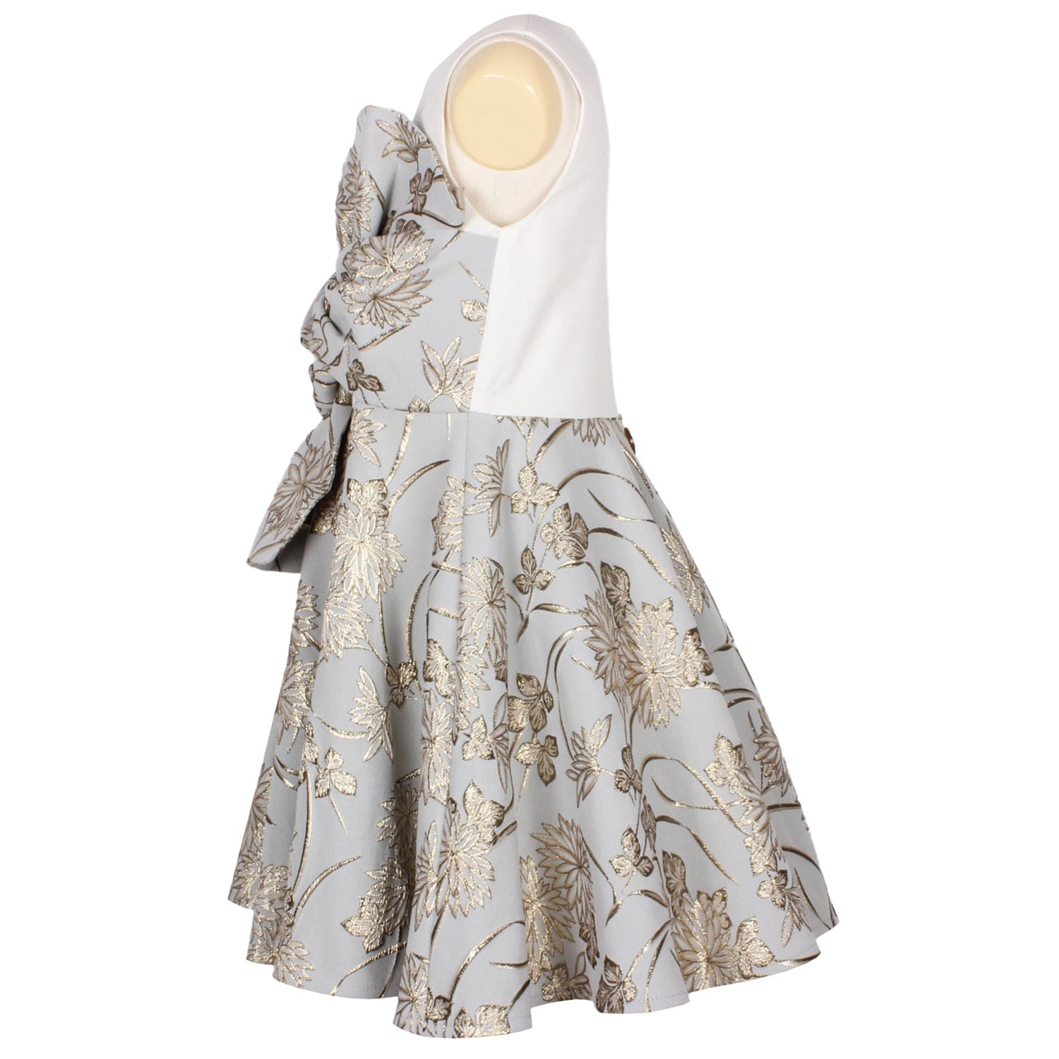 Little Heart Dress Gold Vines Jacquard 6YRS SAMPLE