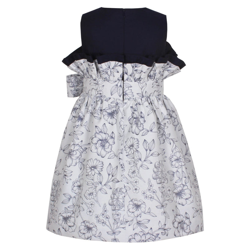 Ray Of Light Dress Berry Jacquard Navy