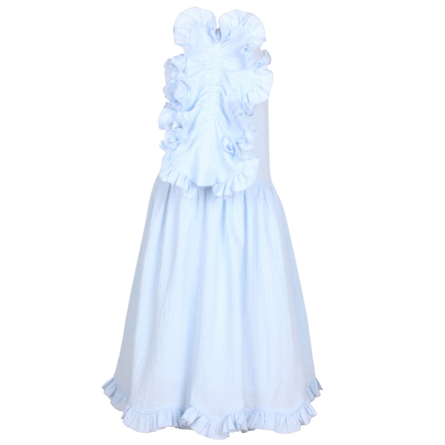 Wisteria Dress Blue Texture 6YRS SAMPLE