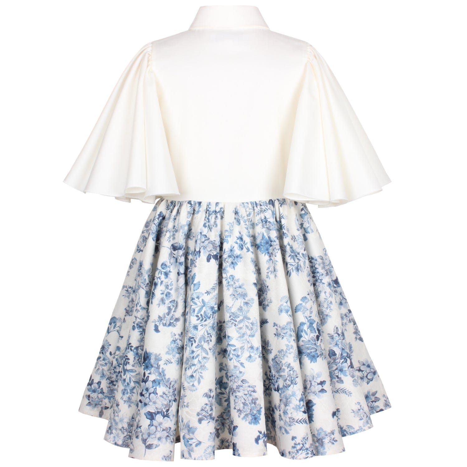 Admiral Dress Blue Flower Jacquard