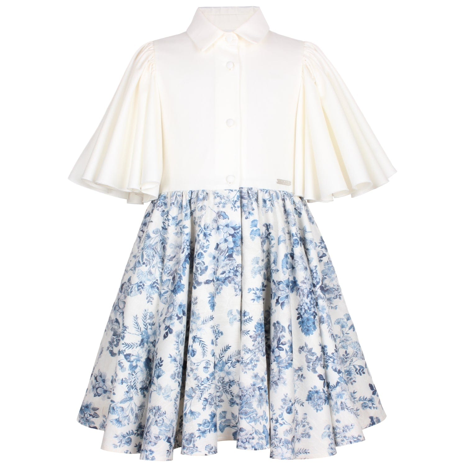 Admiral Dress Blue Flower Jacquard