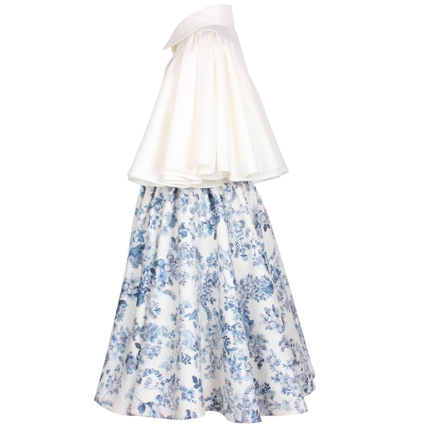 Admiral Dress Blue Flower Jacquard