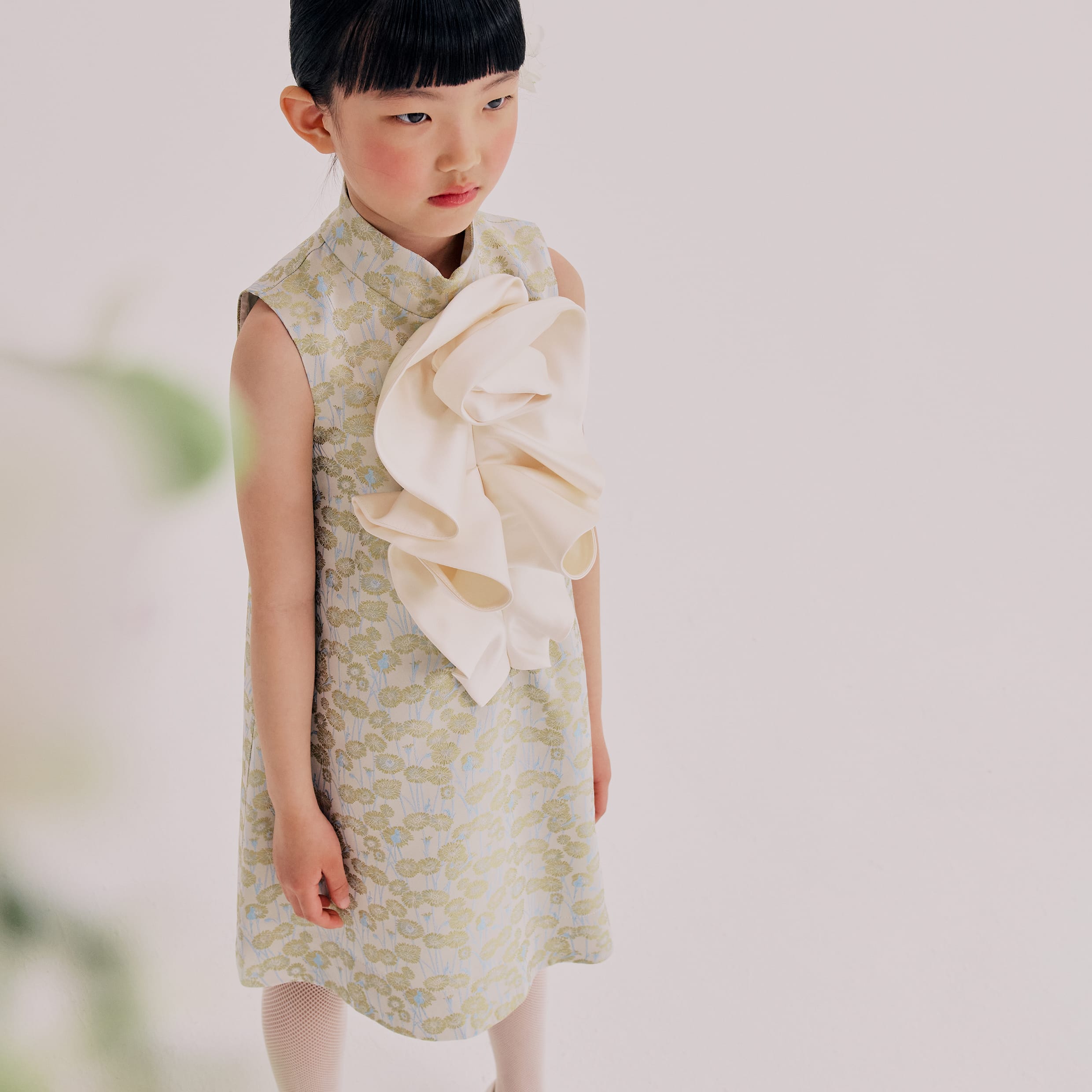 Amber Flame Dress Golden Daisy Jacquard