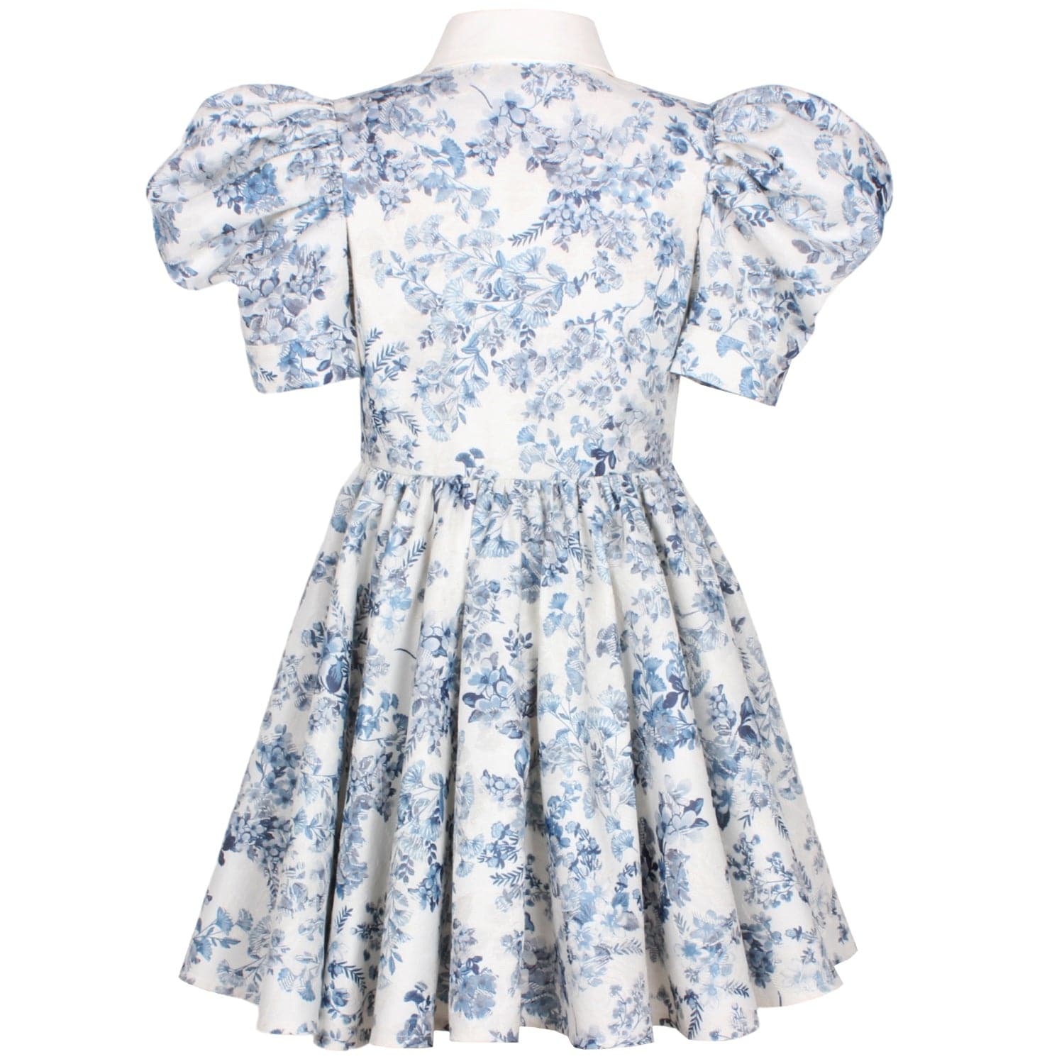 Carousel Dress Blue Flower Jacquard
