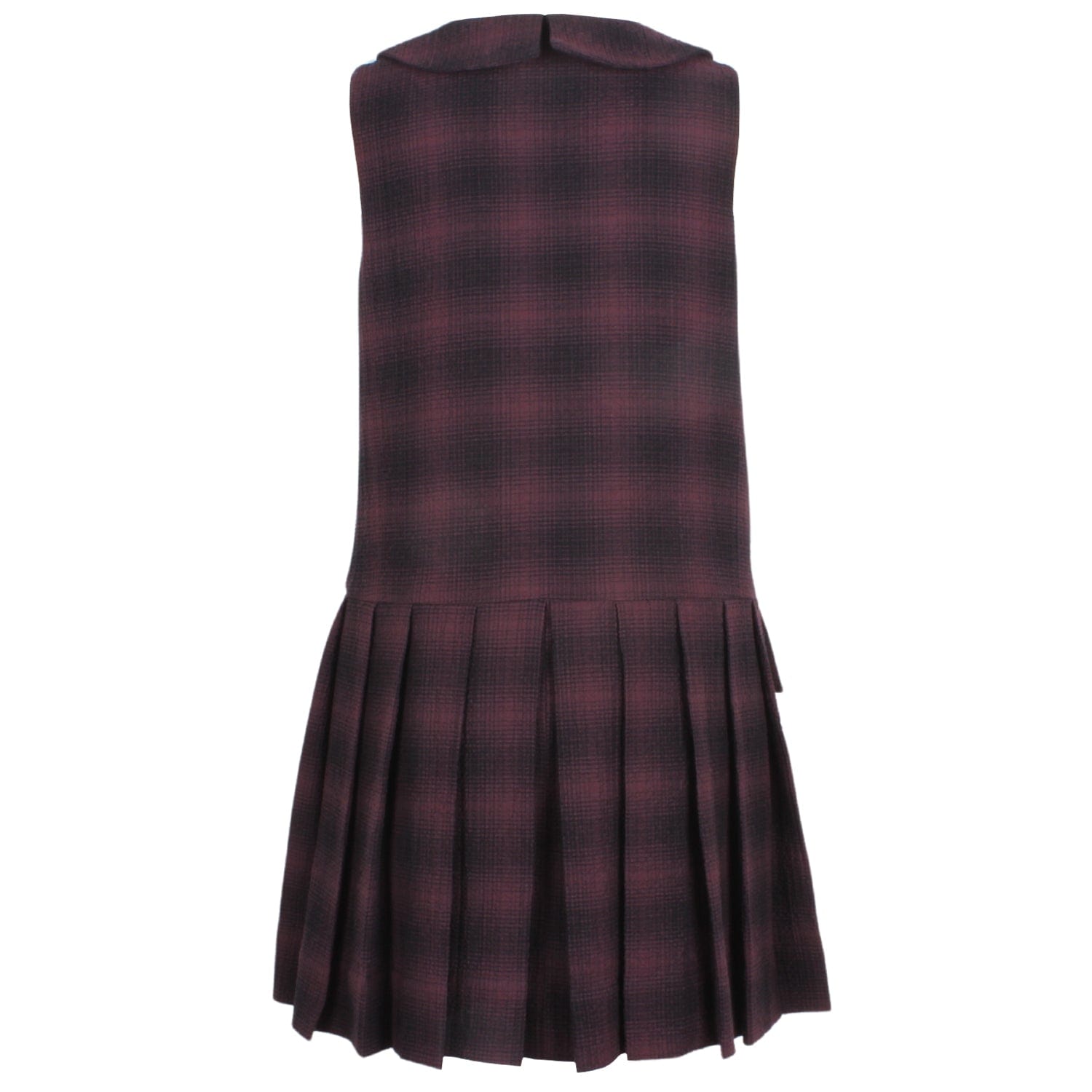 Dolly Pinafore Dress Burgundy Check