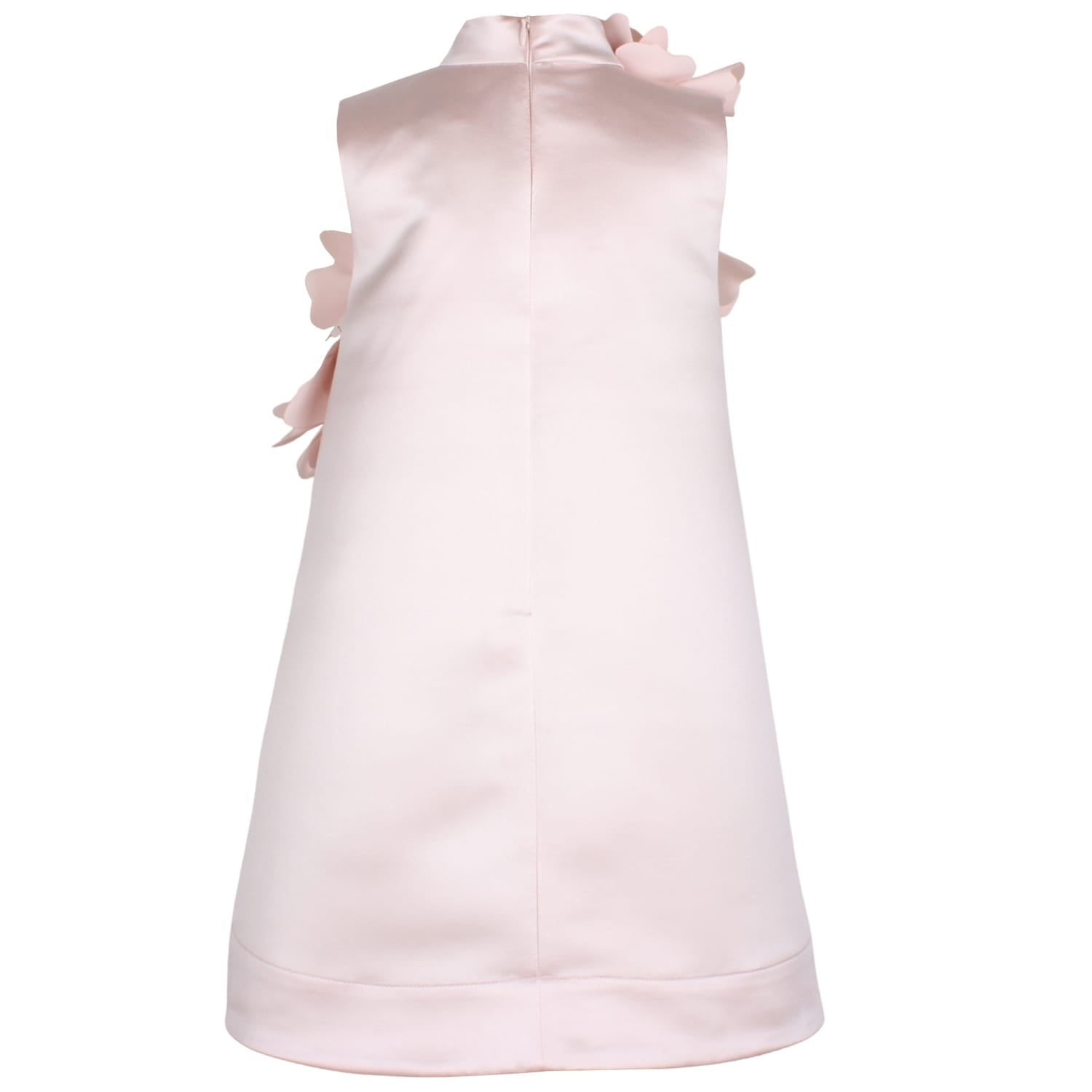 Echo of Leaves Dress Pink Satin