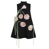 Flora Dress Black