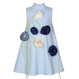 Flora Dress Light Blue