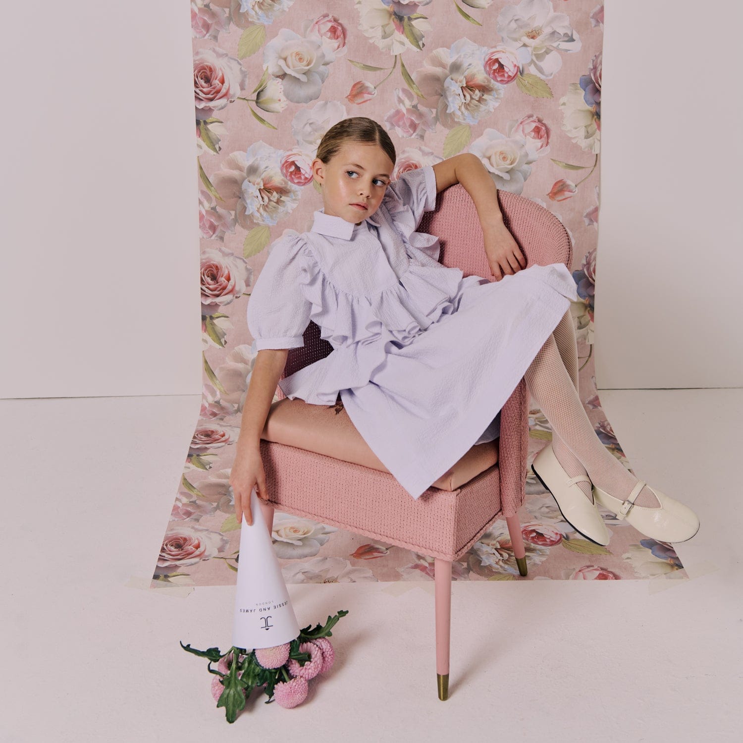 Hopscotch Dress Lilac Texture