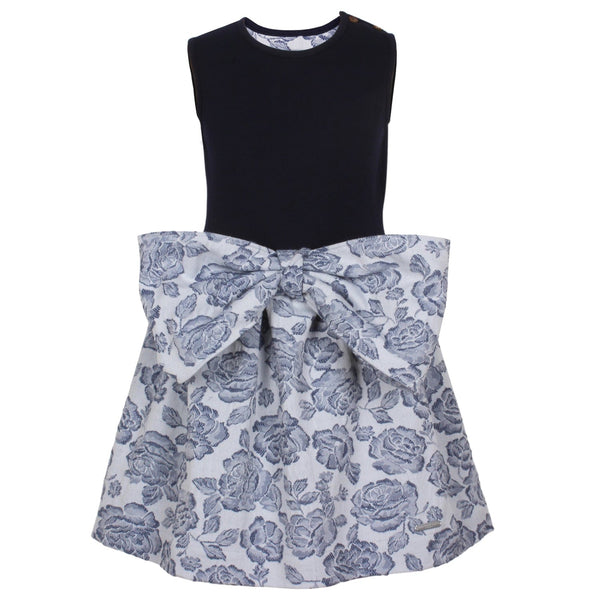 Katlyn Dress Blue Rose Jacquard