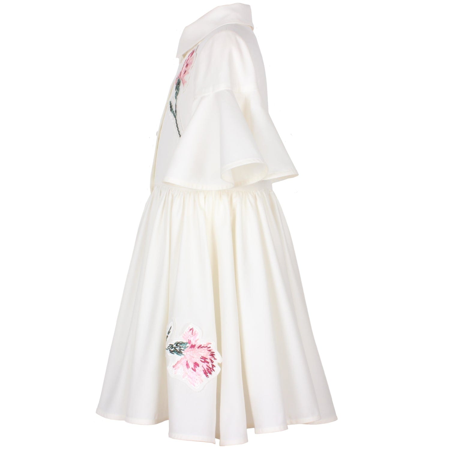 Little Sister Dress Flower Embroidery