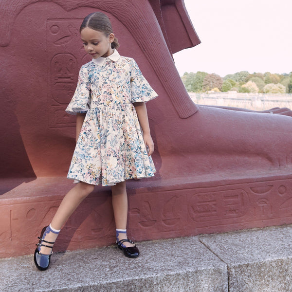 Little Sister Dress Spring Floral Jacquard