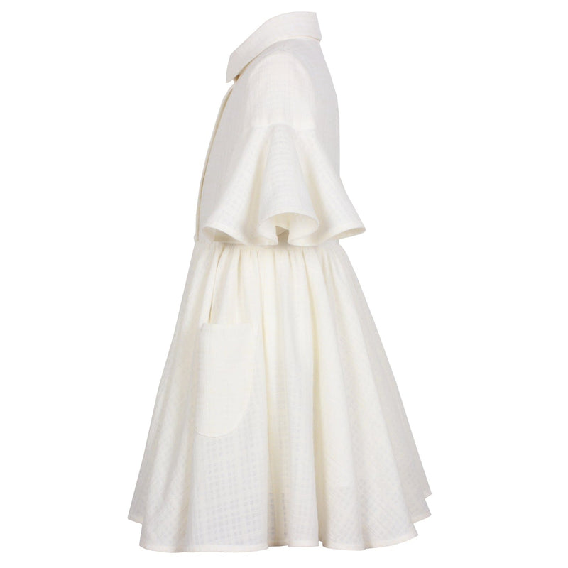 Little Sister Dress White Texture 6YRS SAMPLE