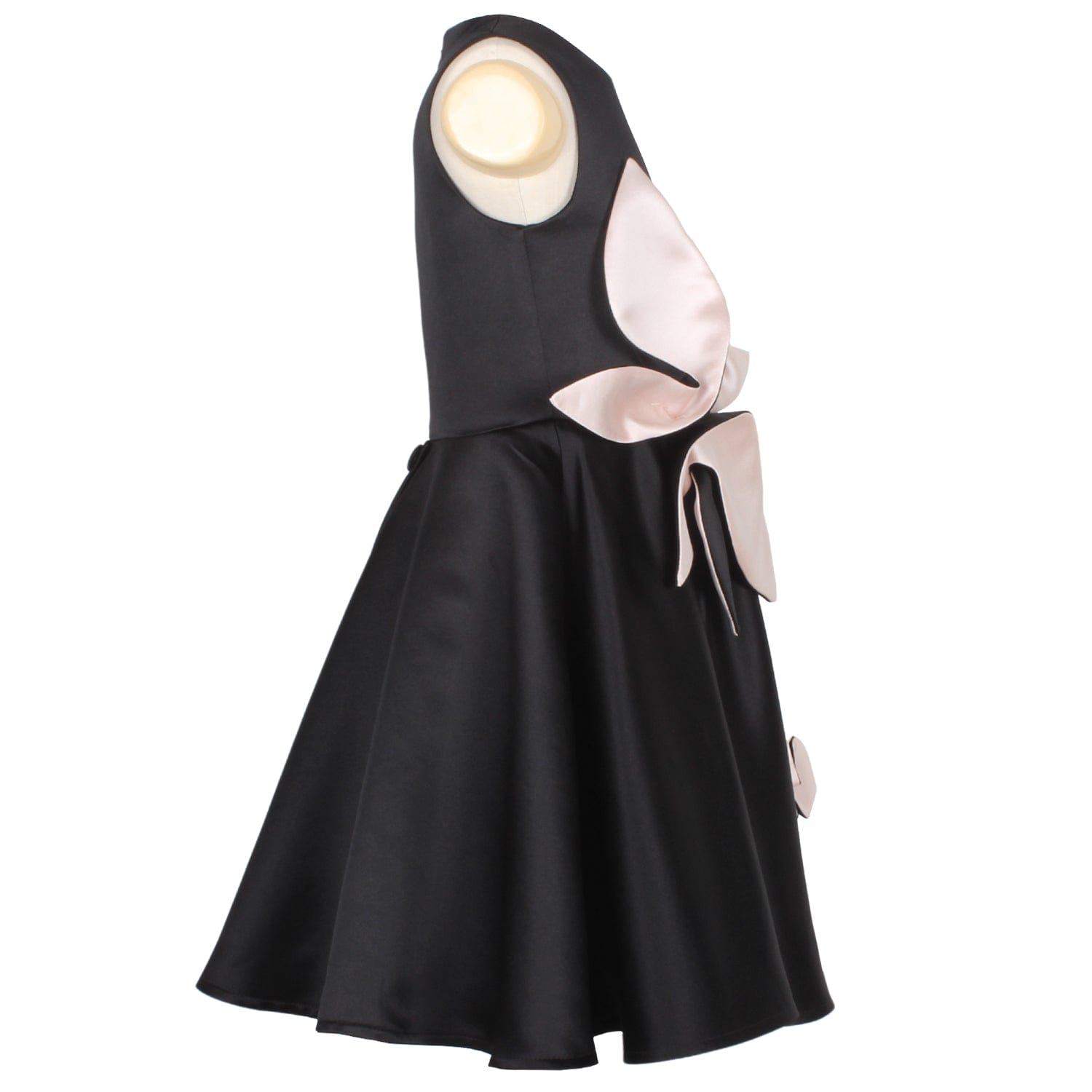 Magnolia Dress Black Satin