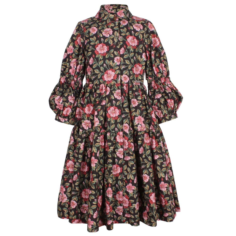 Jessie & James Girls Red Liberty Flower Shirt Dress 6YRS SAMPLE