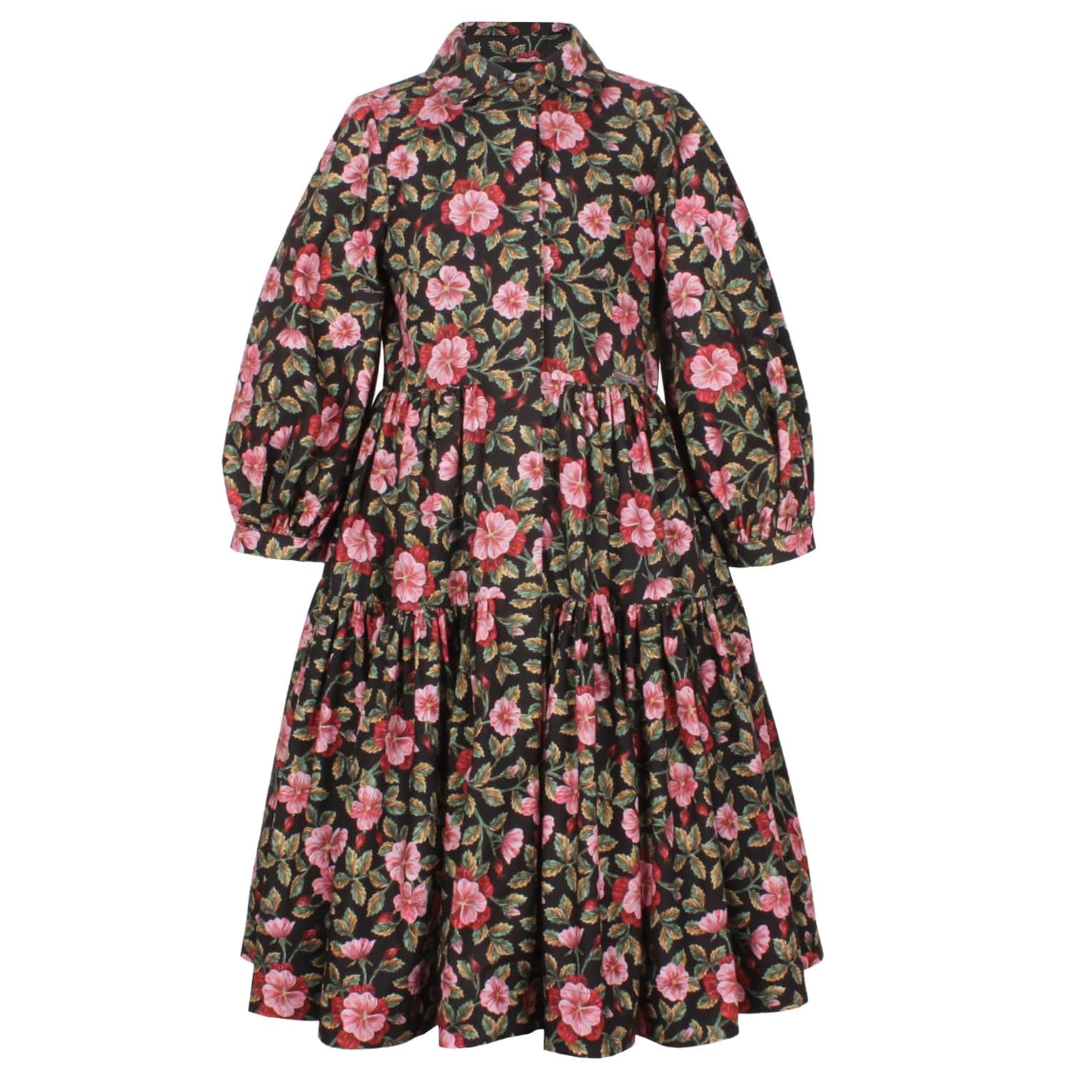 Mila Shirt Dress Red Liberty Flower