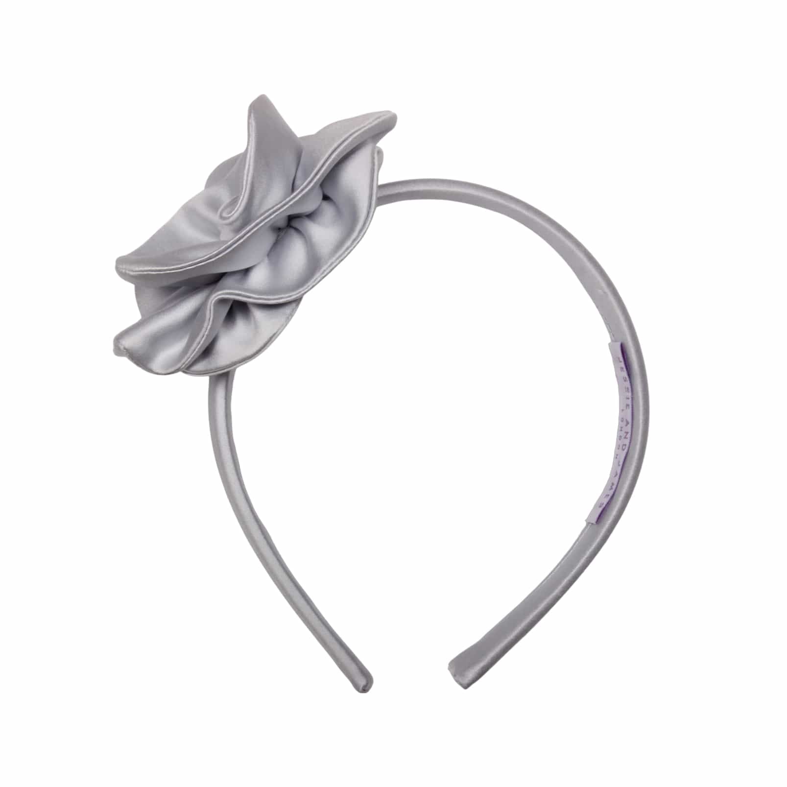My Rose Headband Blue Satin