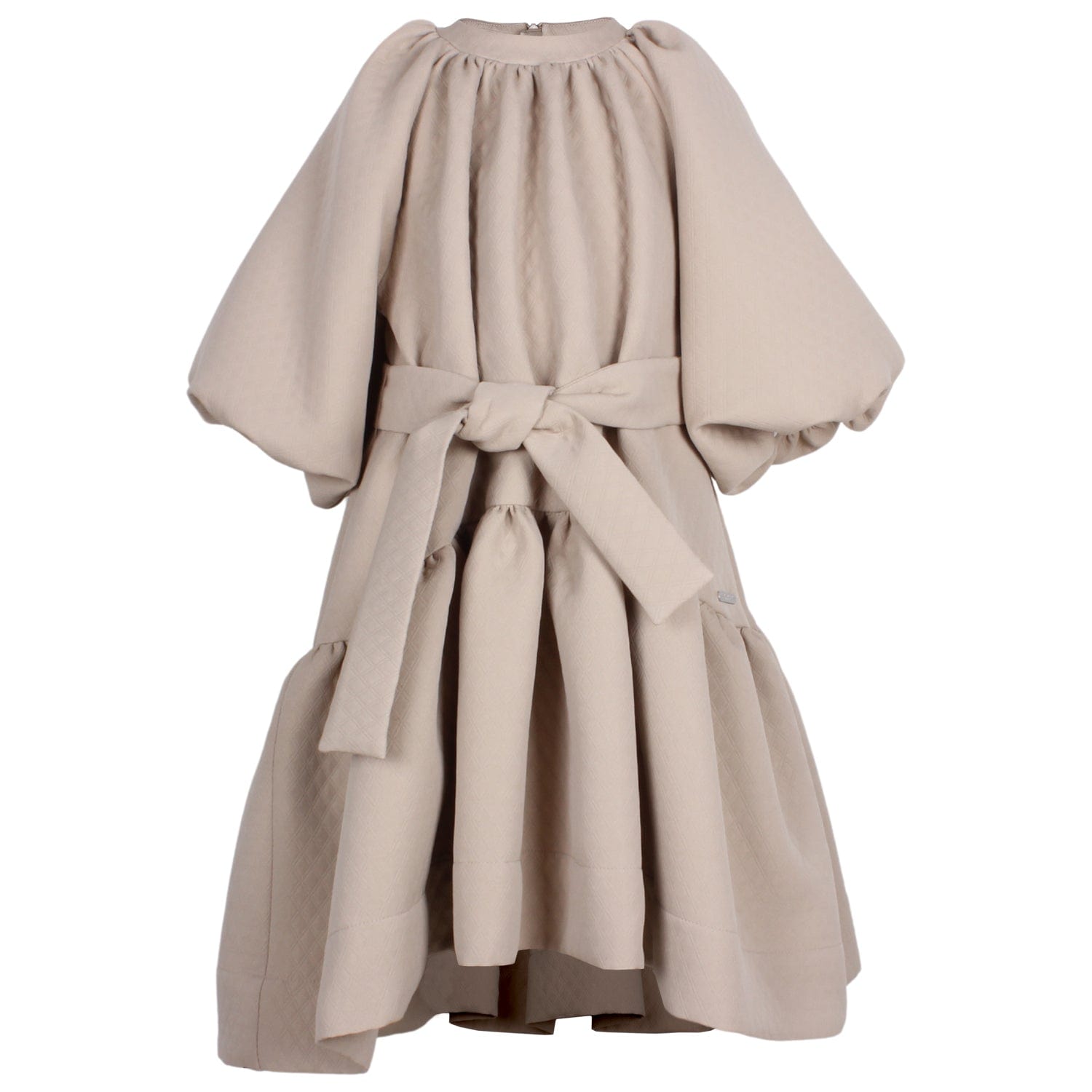 Periwinkle Dress Creme Quilted Jacquard 6YRS SAMPLE