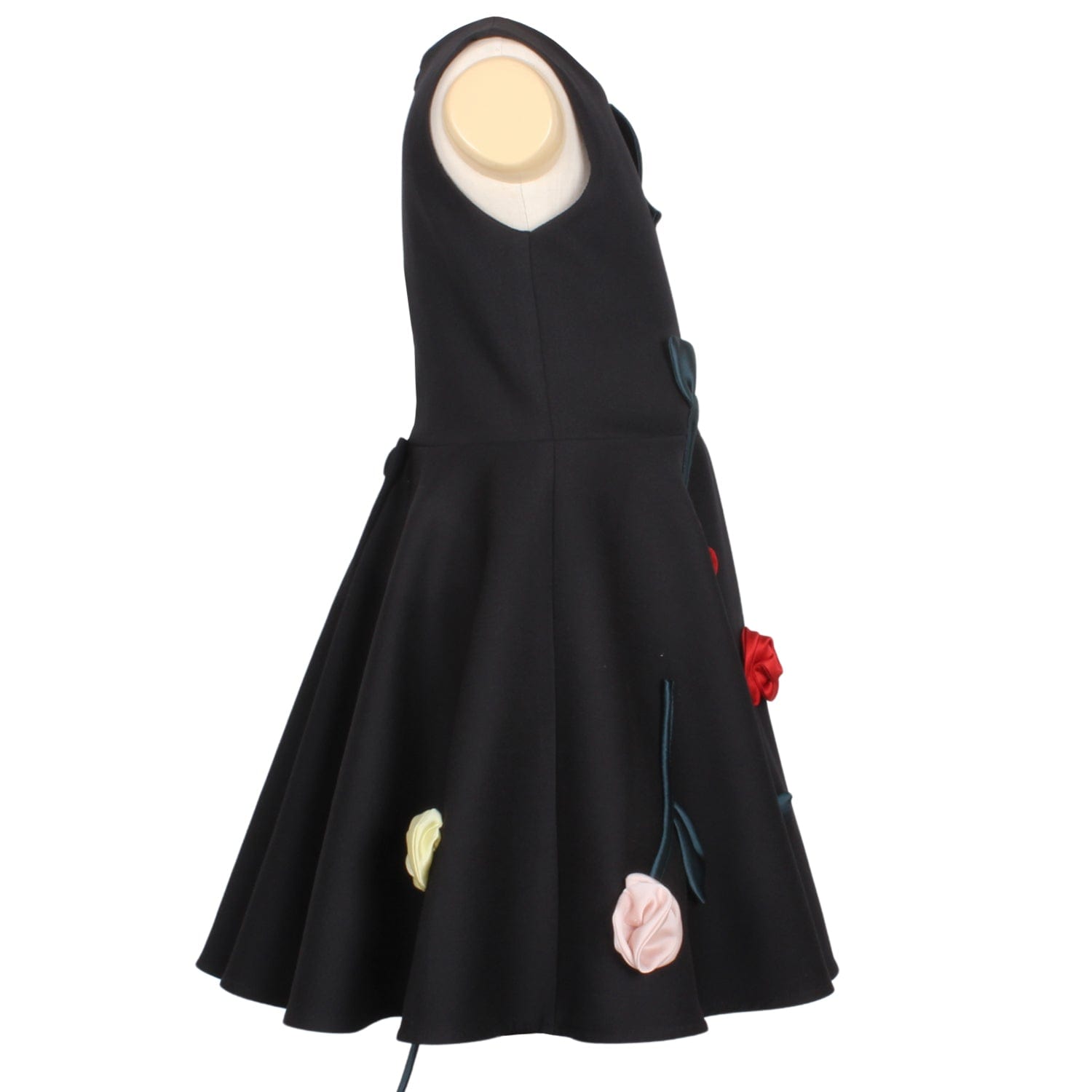 Rain Of Flowers Dress Black