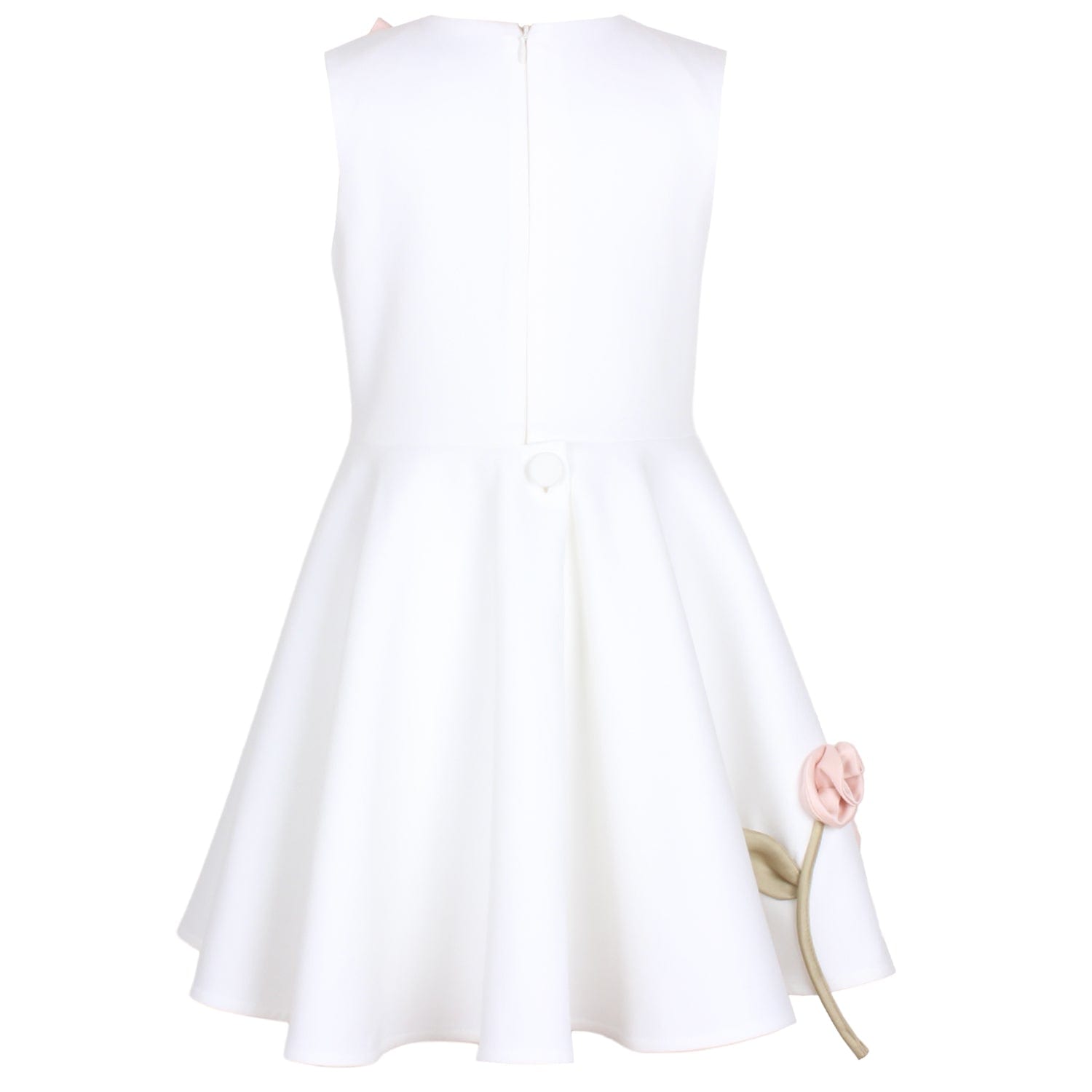 Rain Of Flowers Dress White