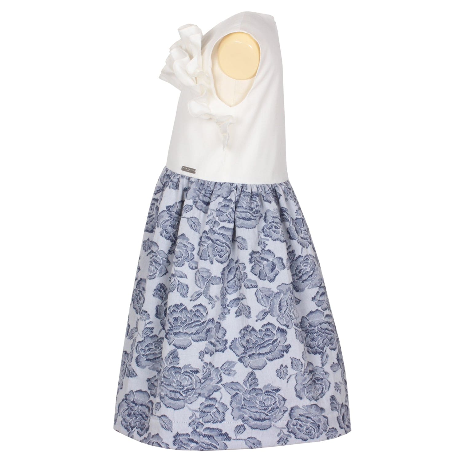 Raymonda Dress Blue Rose Jacquard