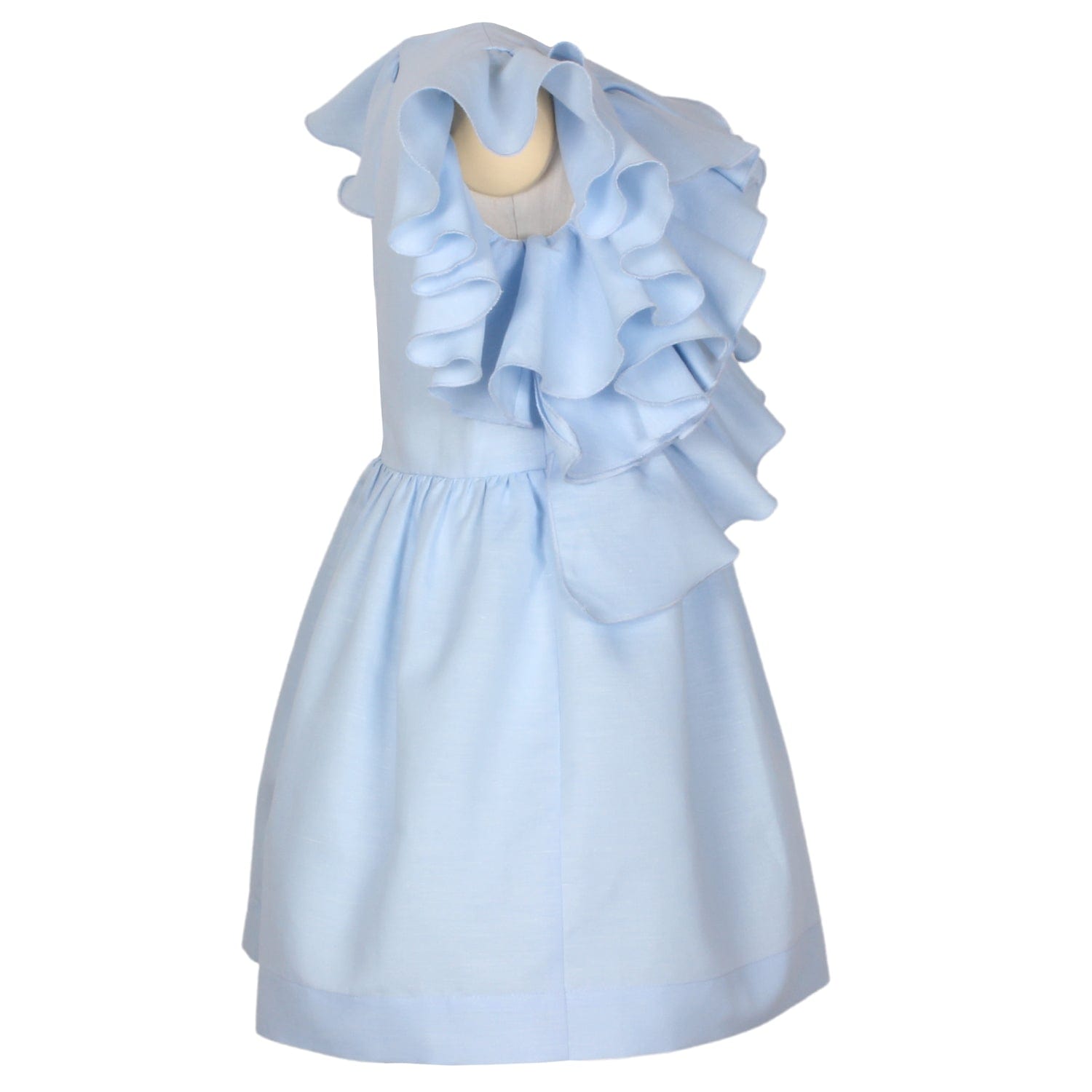 Waterfall Dress Blue Clouds