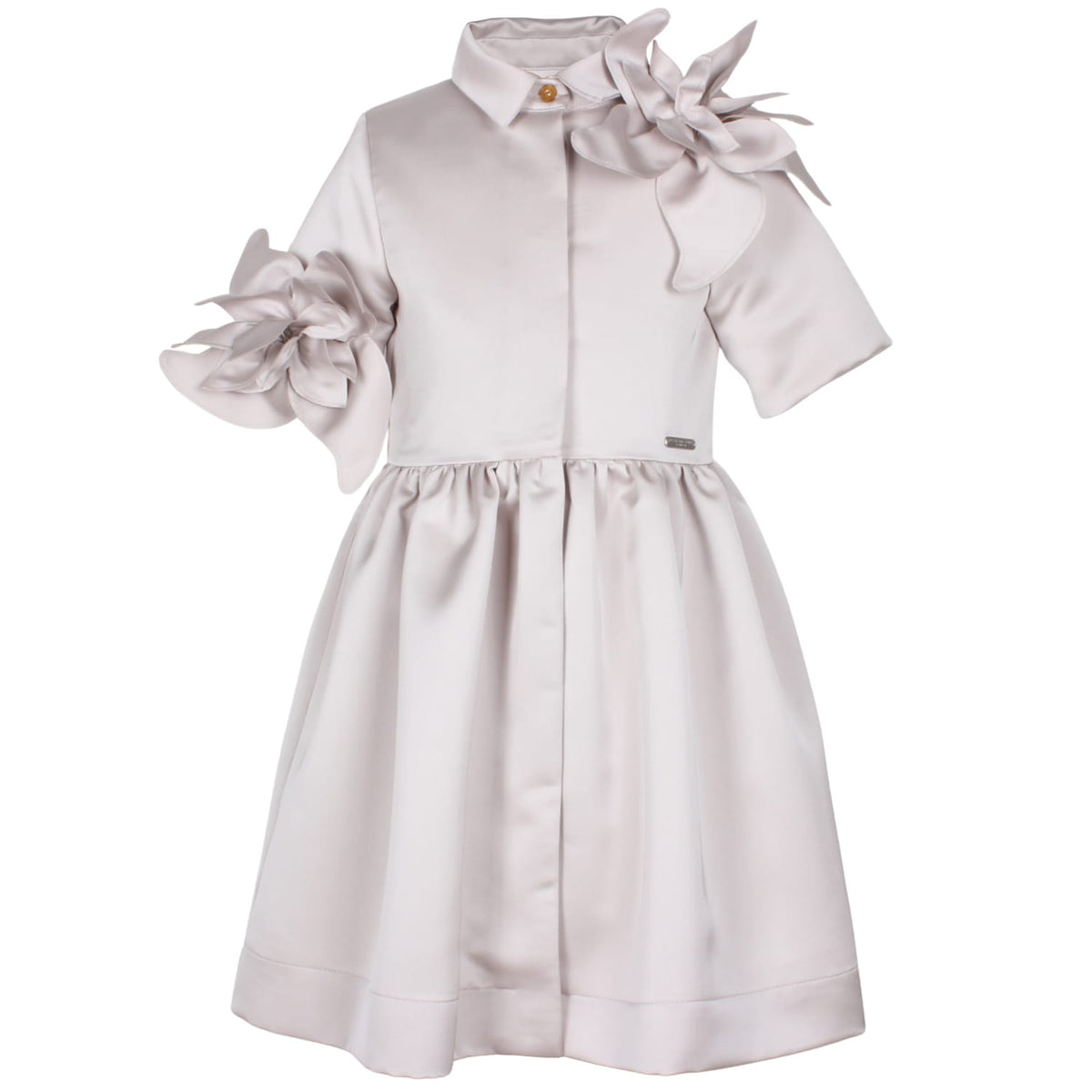 Whisperwing Dress Grey Satin 6YRS SAMPLE