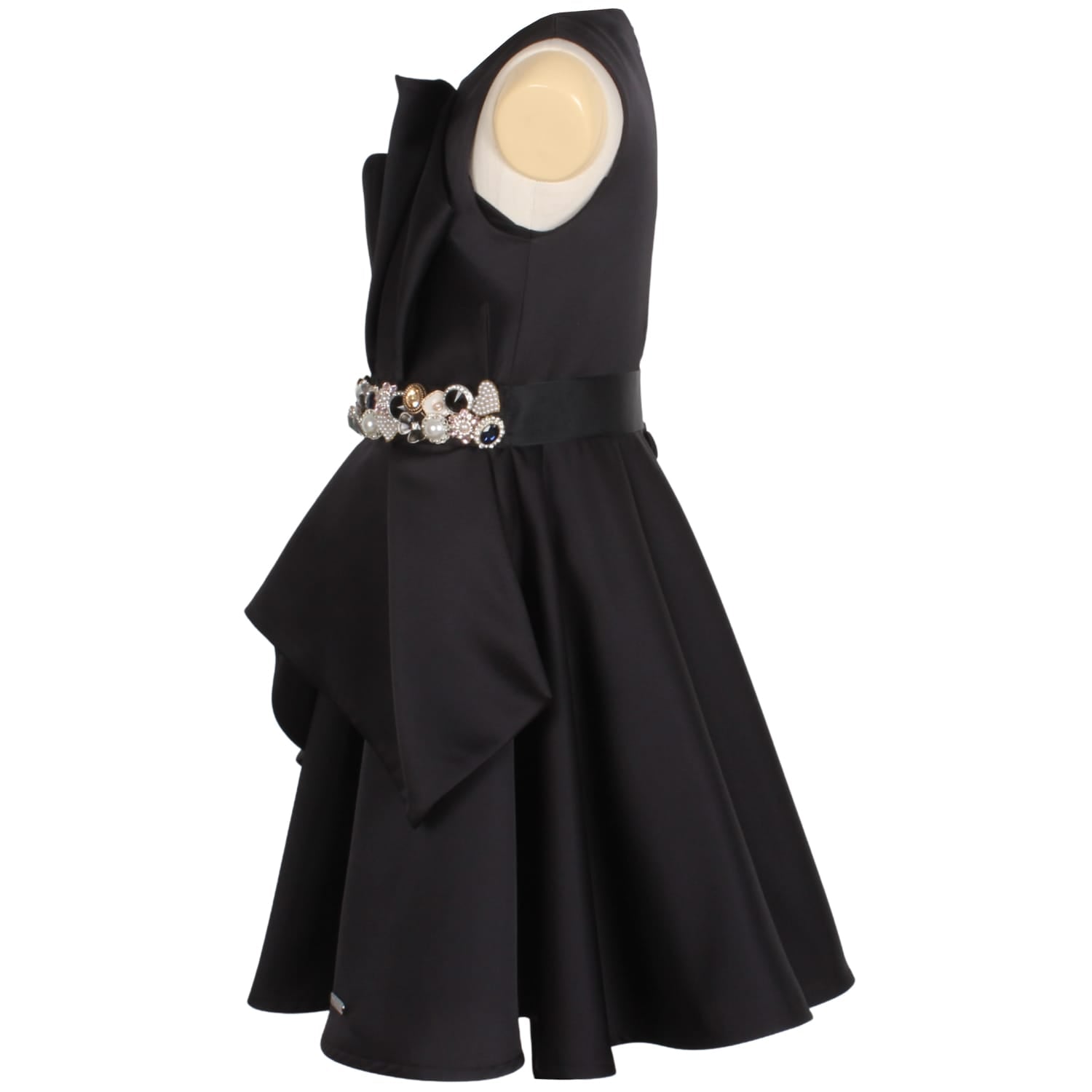 Wind And Dew Dress Black Satin