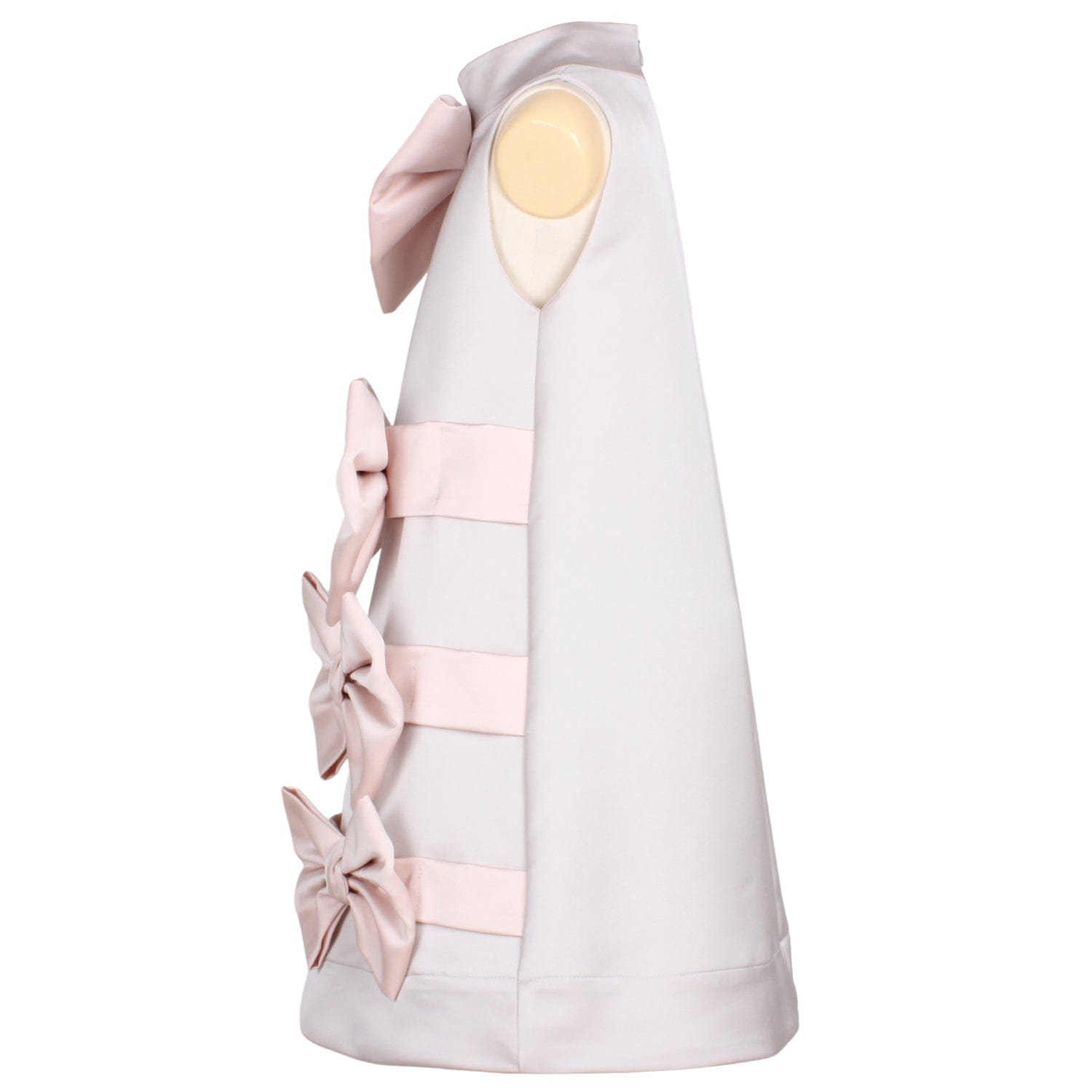 Wrap Up Dress Grey Satin