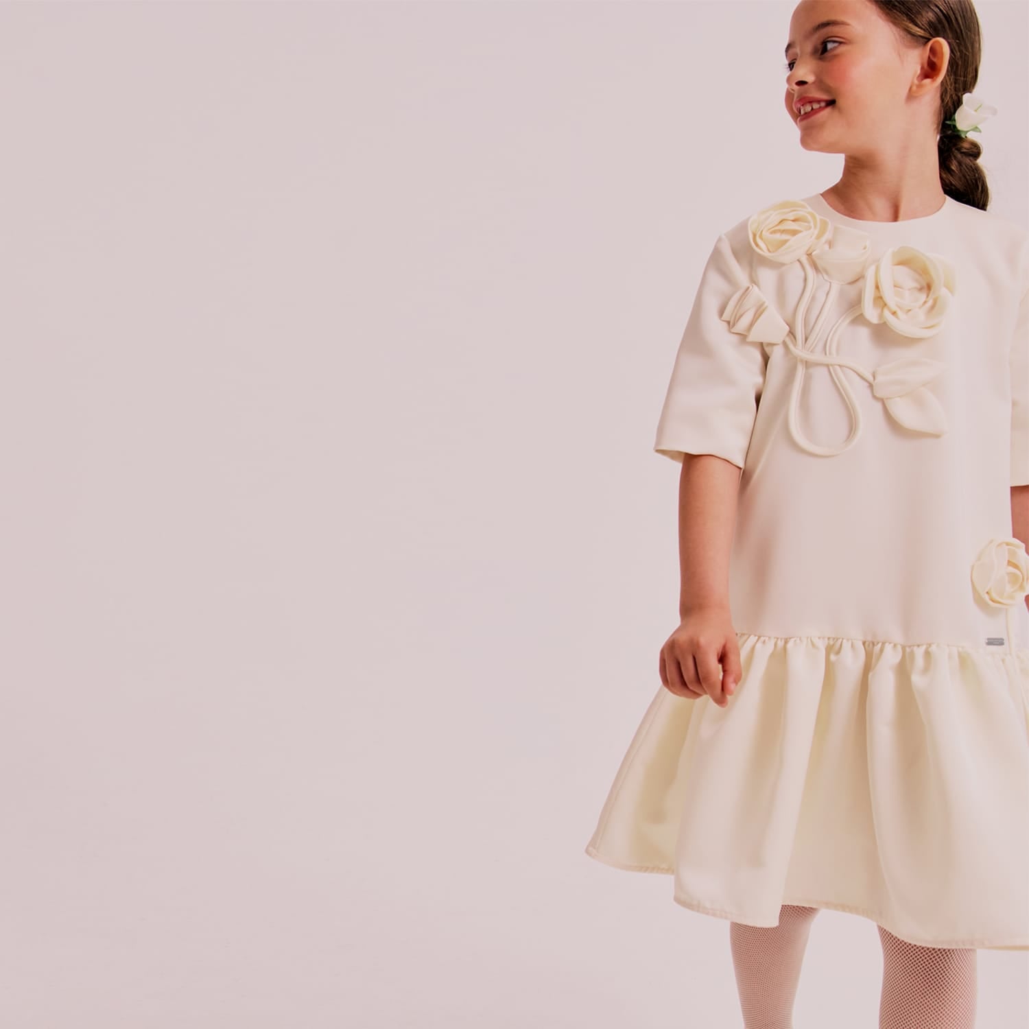 Zynnia Dress Creme Satin