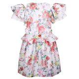 Ruffle Sleeve Dress Wild Flowers