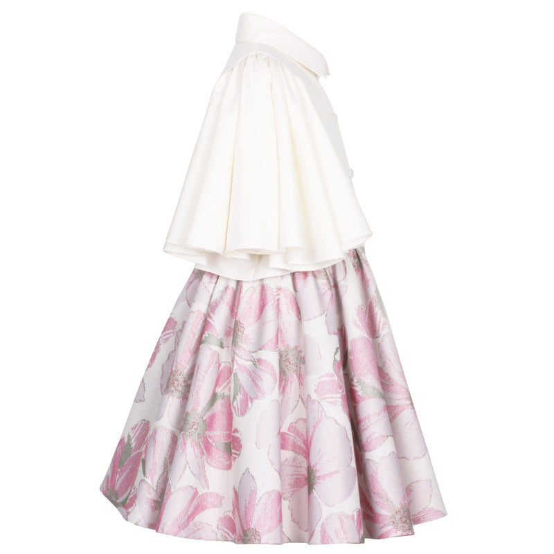 Admiral Dress Pink Floral Jacquard