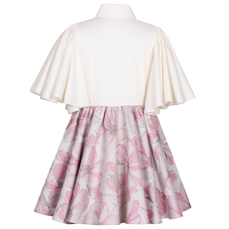 Admiral Dress Pink Floral Jacquard