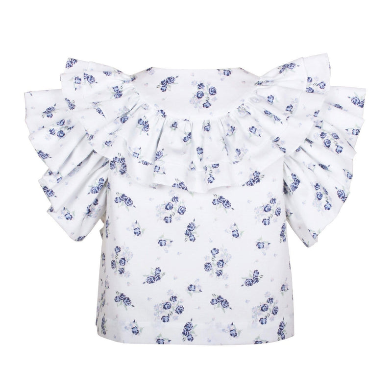 Ruffle Blouse Blue Daisy's