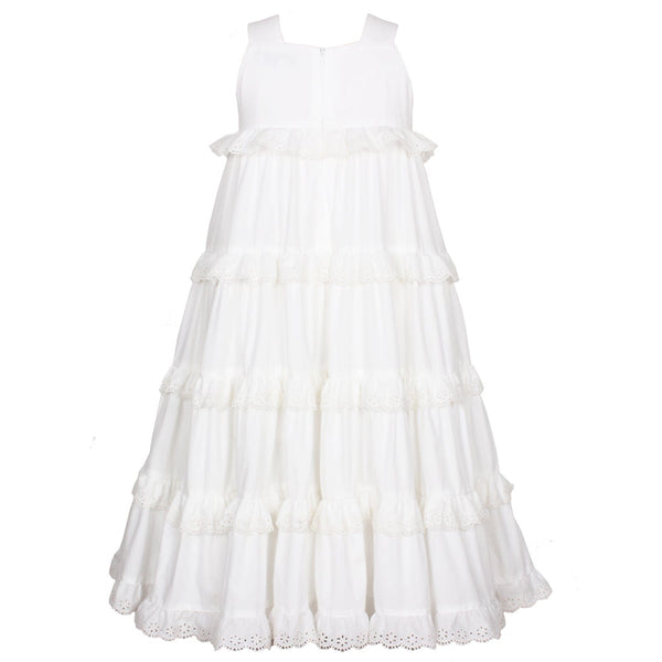 Cleo Dress Soft White 6YRS SAMPLE