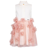 Flounce Tulle Flower Dress Soft Pink