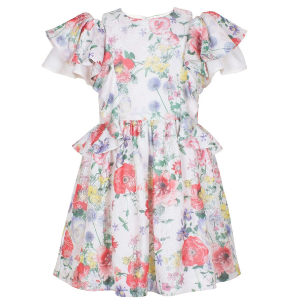 Ruffle Sleeve Dress Wild Flowers