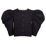 Carolina Blouse 3/4 Sleeve  Black Cotton